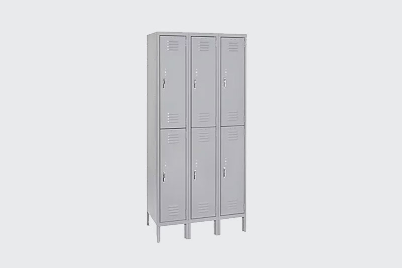 Double layered storage cabinet